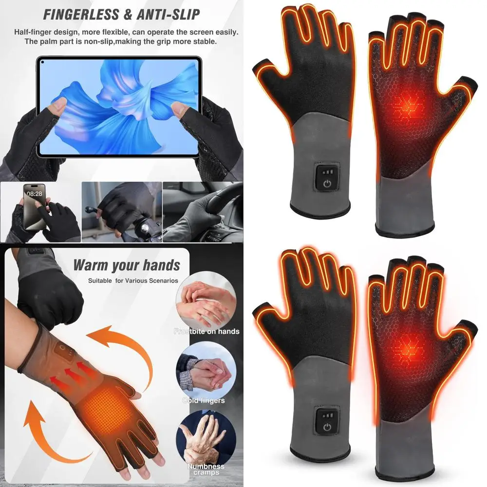 

Перезаряжаемые вкладыши для перчаток без пальцев для мужчин и женщин — идеально подходят для активного отдыха, игр и холодной погоды.