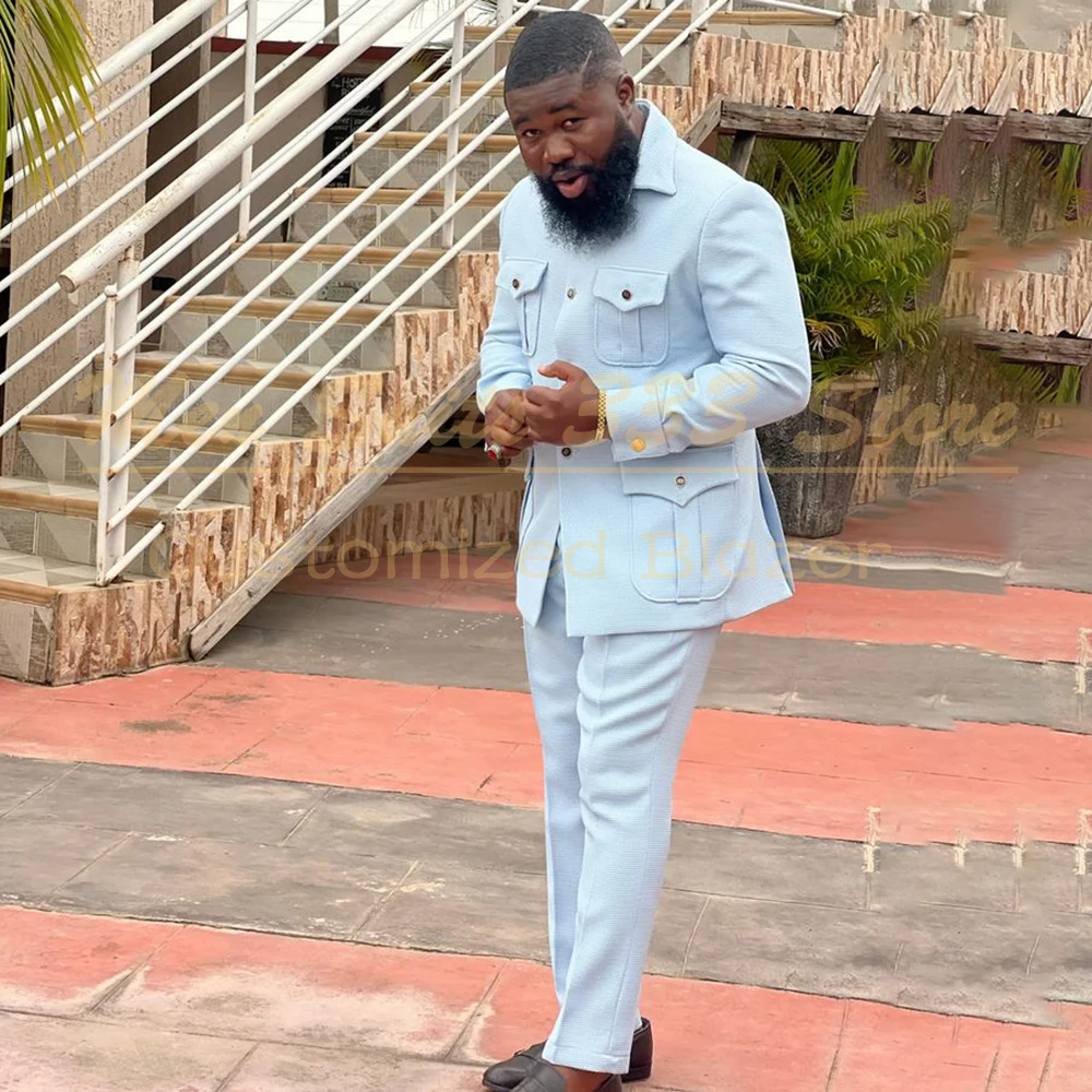 

Luxury Men's Suist Customzied 2 Piece Jacket Pants Full Sets High Quality Back Vent Single Breasted Outfits Elegant Clothing