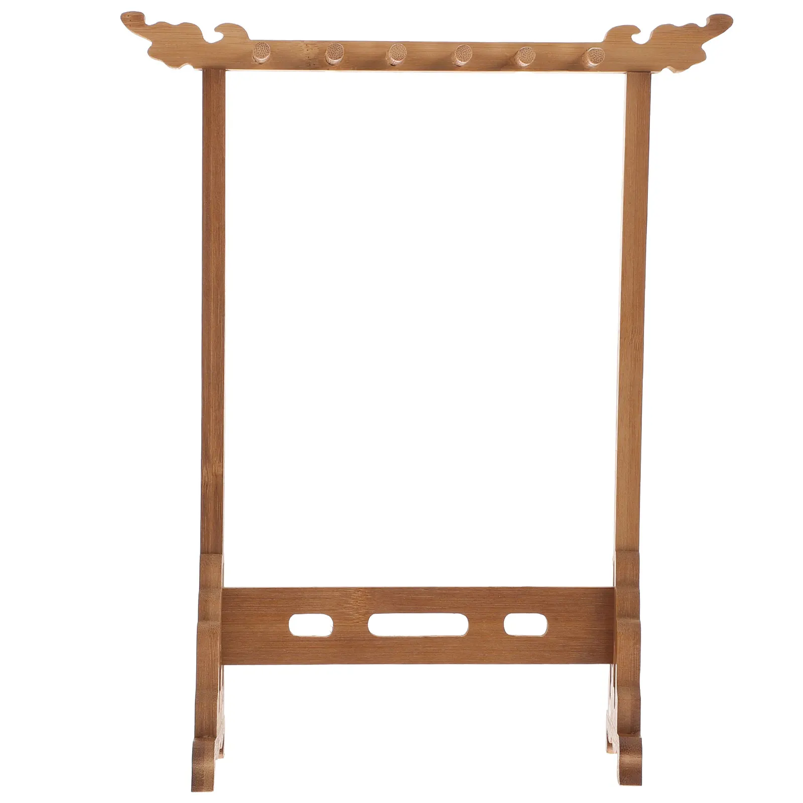 

1pc 8 Hanger Rack Wooden Calligraphy Desktop Decor Holder Retro Practical Desktop Decor Practical Pen Holder Supplies