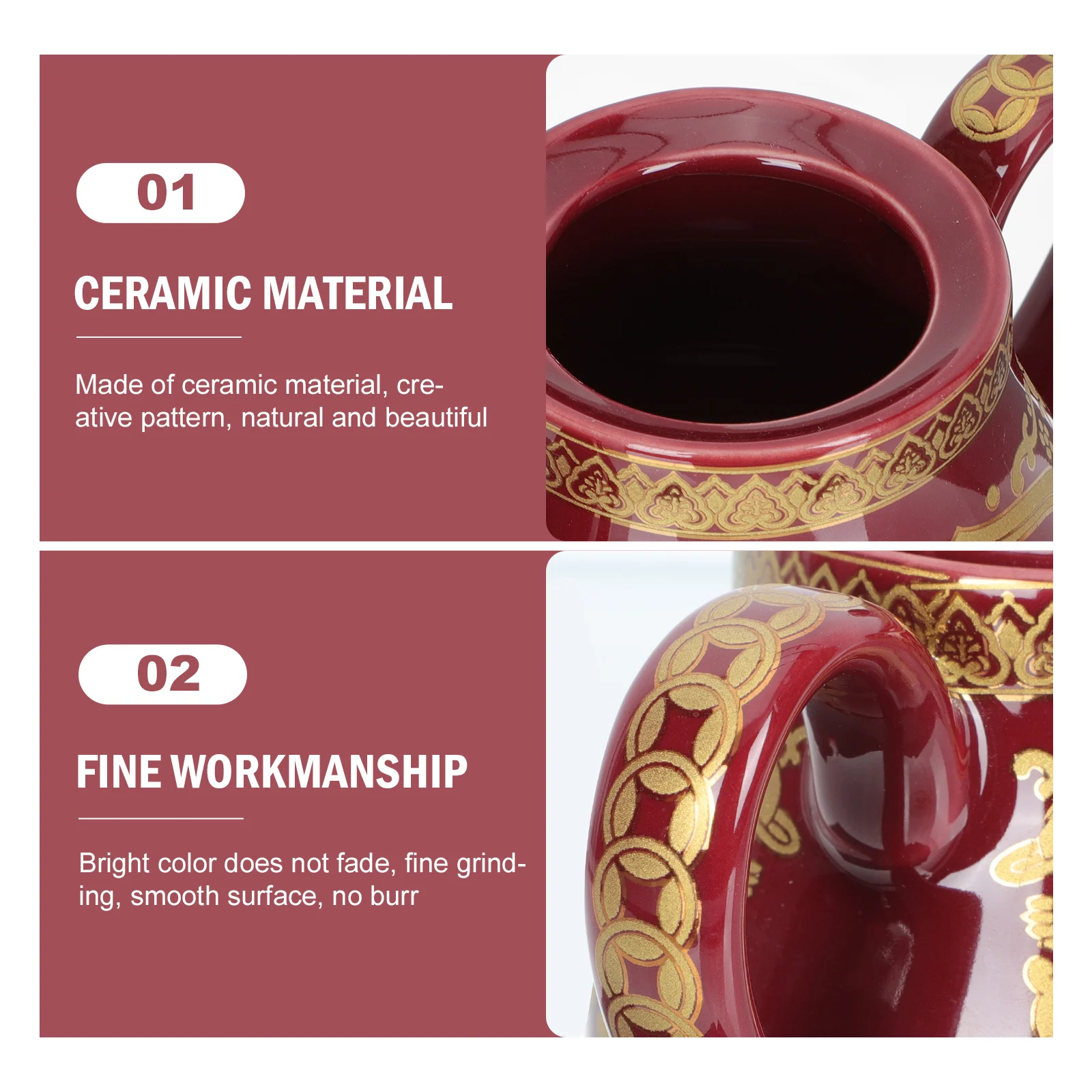 

Traditional Ceramic Tea Pot Retro Design for Tearoom and Desktop Decor Fine Craftsmanship Heat Resistant Kung Fu Teapot