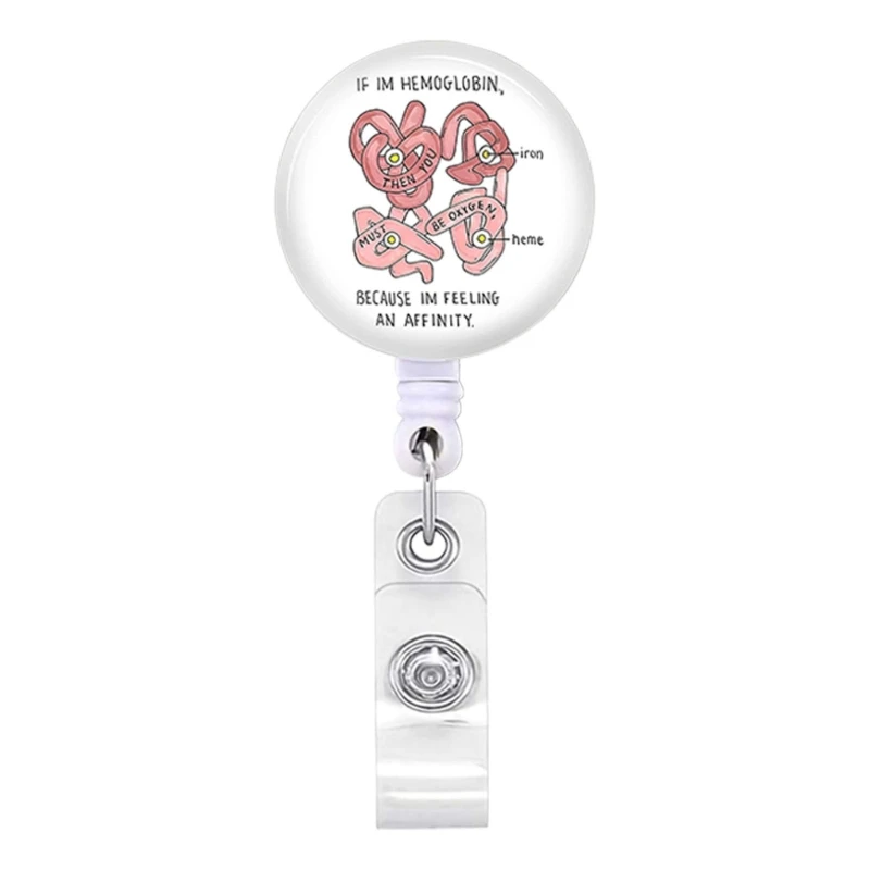 S1Y1 Badge Reels Retractable Clip Holder Anatomical Organ Nurse Anatomy Nursing Doctor Medical Name Tags Card Badge