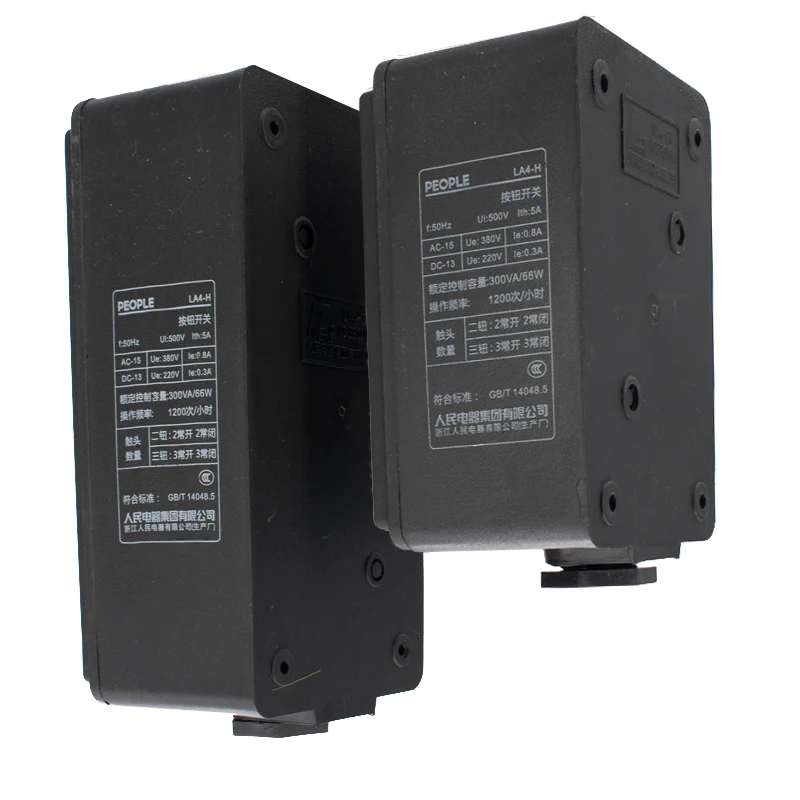 People Electric LA4 Push Button Switch Momentary/Locking ON/OFF Selector Emergency Stop Start Button AC220V