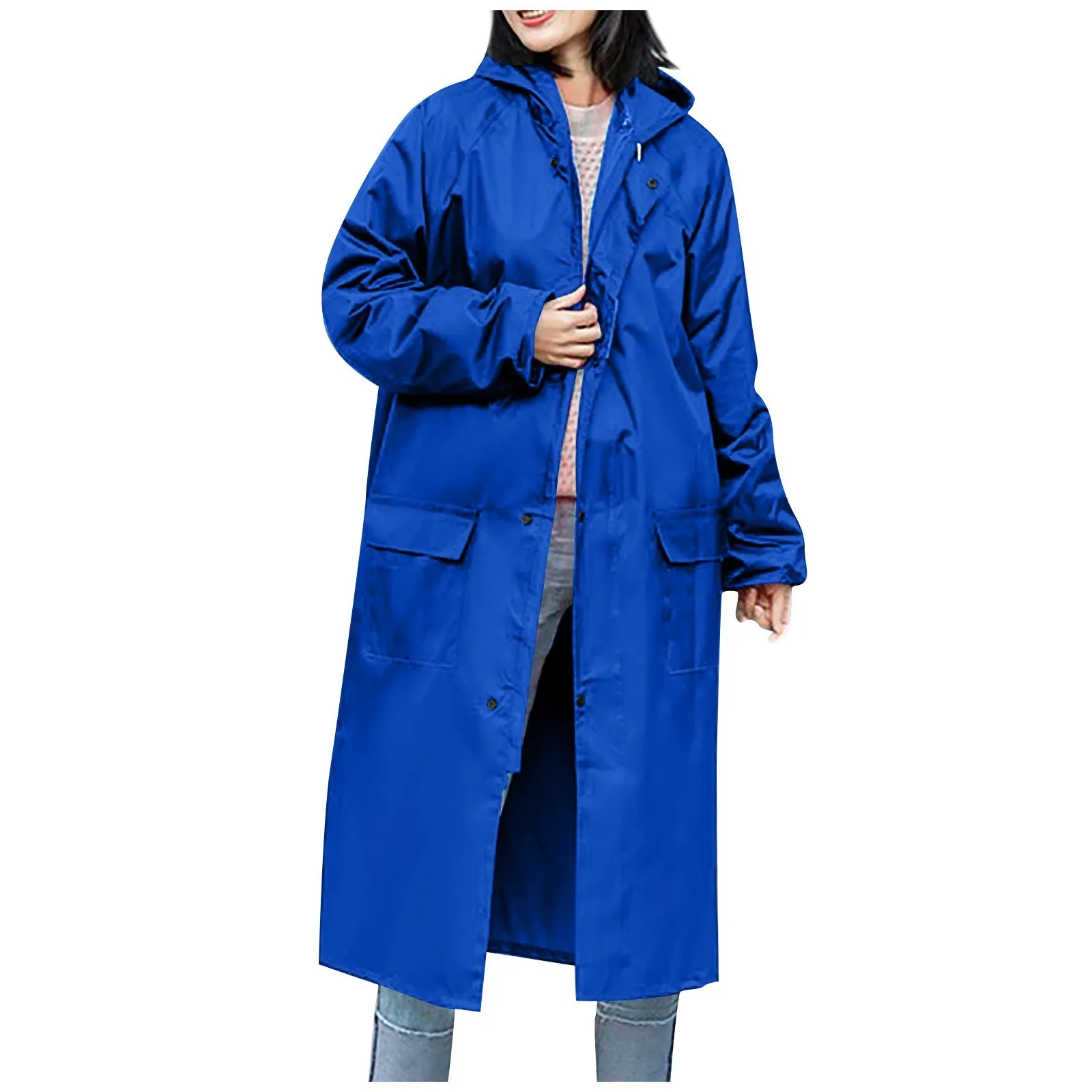 Hooded Waterproof Long Windproof Waterproof Raincoat Jacket