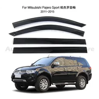 Deflectores de Ventana para Mitsubishi Pajero Sport 2011-2015, Visera Protectora contra Lluvia y Viento, Embellecedor de Parabrisas