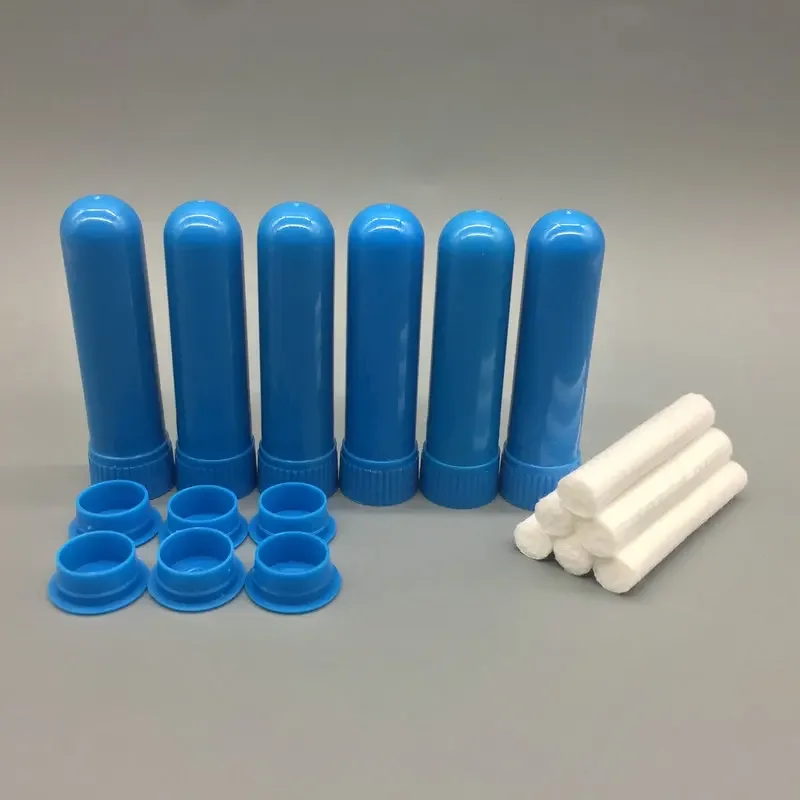 30/50/80/100/200pack Lege Neusinhalator Buis met Katoenen Wieken Refill Plastic Neusinhalator Sticks voor Essentiële Olie Containers