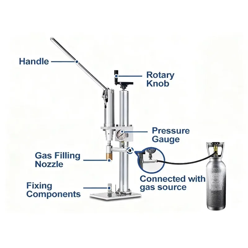 Manual Quantitative Filling Equipment for Aerosol Can Air Freshener Tin Spray Paint Can Packaging