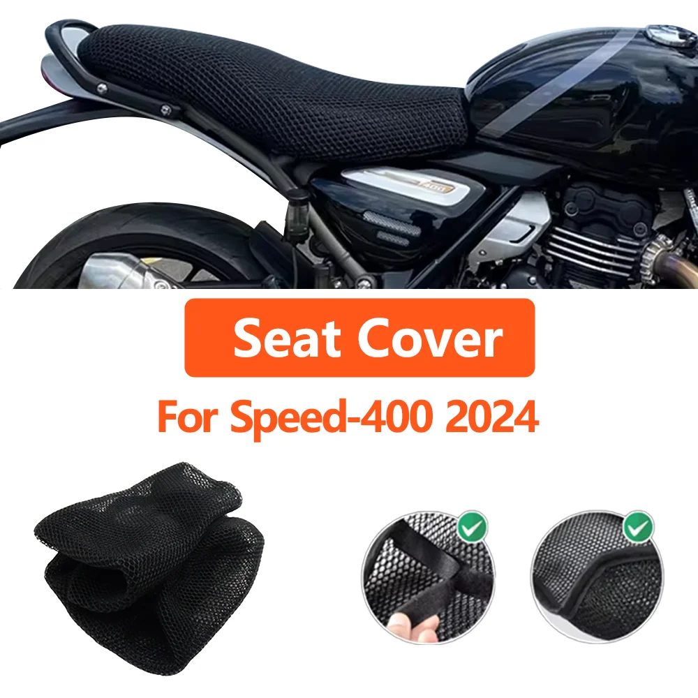 

For Speed 400 Speed400 2024 Motorcycle Accessories Mesh Breathable Seat Cushion Saddle Non-Slip Protection Seat Cover
