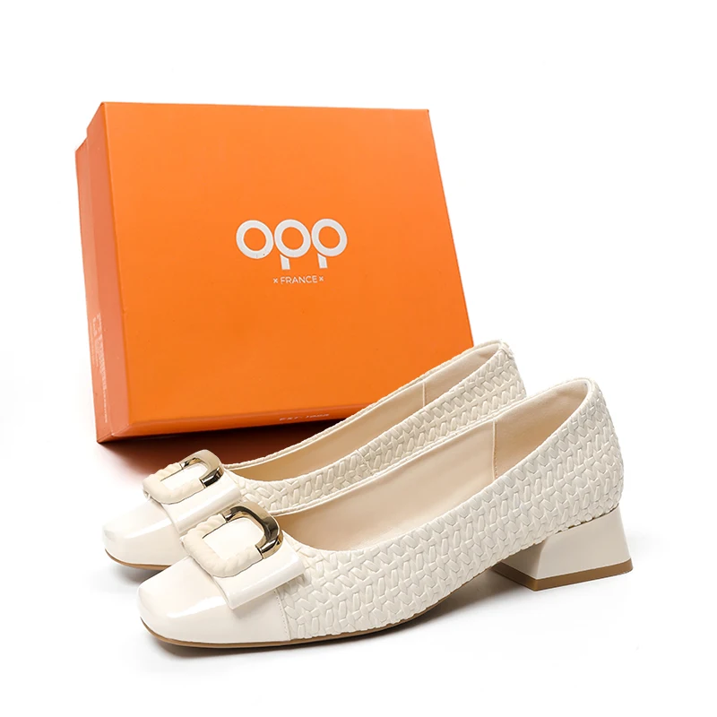 

OPP Summer Women Low Heels Fashion Comfortable Boat Shoes Luxury Design Mary Janes Shoes Pull On Good Quality