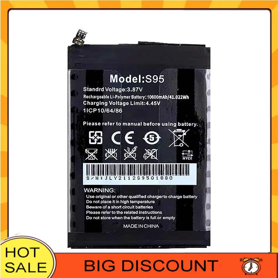 

WP16 S95 10600 мАч аккумулятор мобильного телефона для Oukitel высокая совместимость