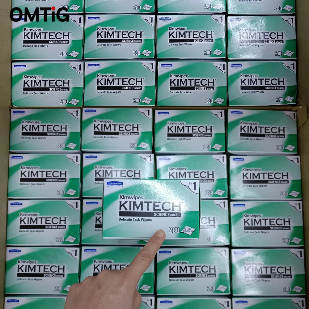 Imagem -06 - Vender 280 Peças por Caixa para Componentes Ópticos 210x110 mm Kimtech Kimwipes Tarefa Delicada Toalhetes Mais Baixo Preço 10 Peças Lote