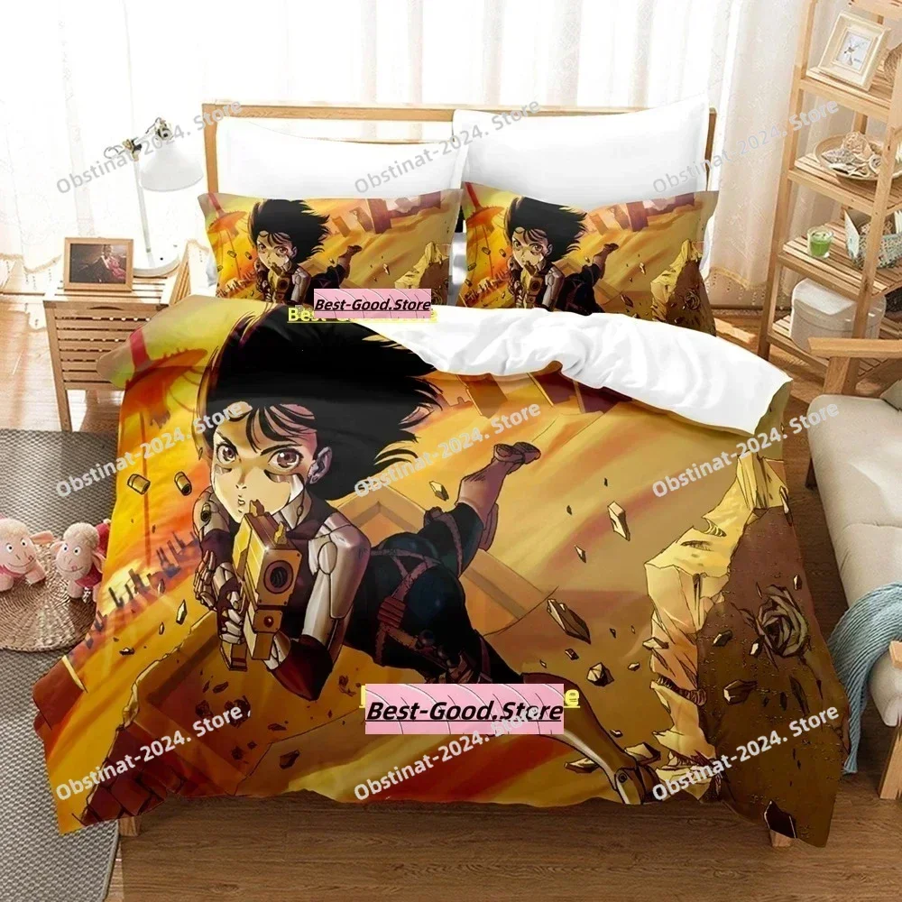 2024 Battle Angel Alita Bedding Set Single Twin Full Queen King Size Bed Set Adult Kid Bedroom Duvetcover Sets Anime Bed Sheet