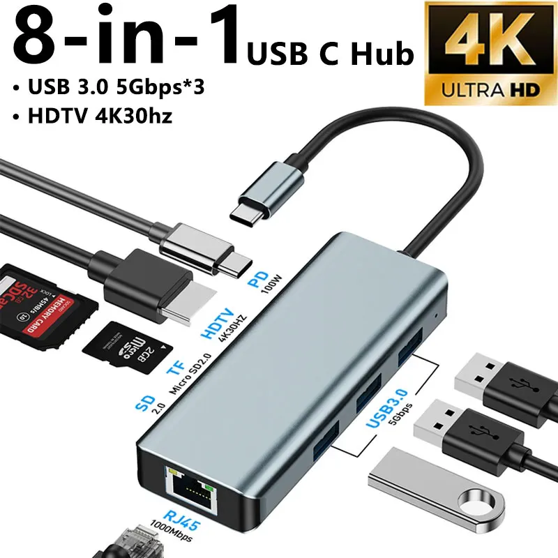 8-In-1 USB-C Hub, 4…