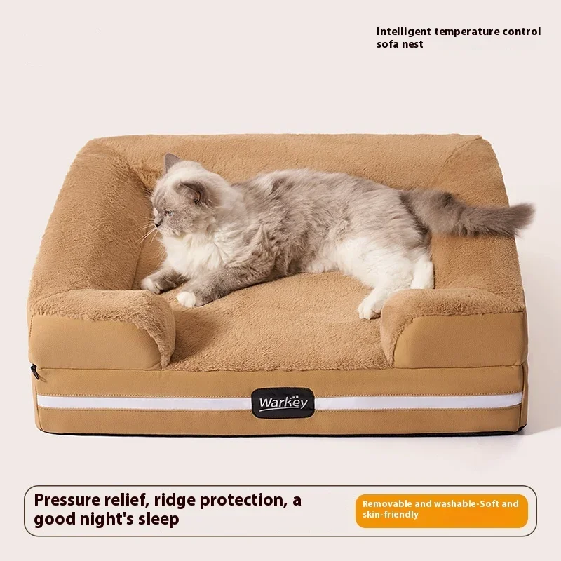 

Luxury XL Home Use Heating/Cooling Cat Dog Bed All Seasons Washable Anti-slip Premium Design for Small Medium Large Dog and Cat