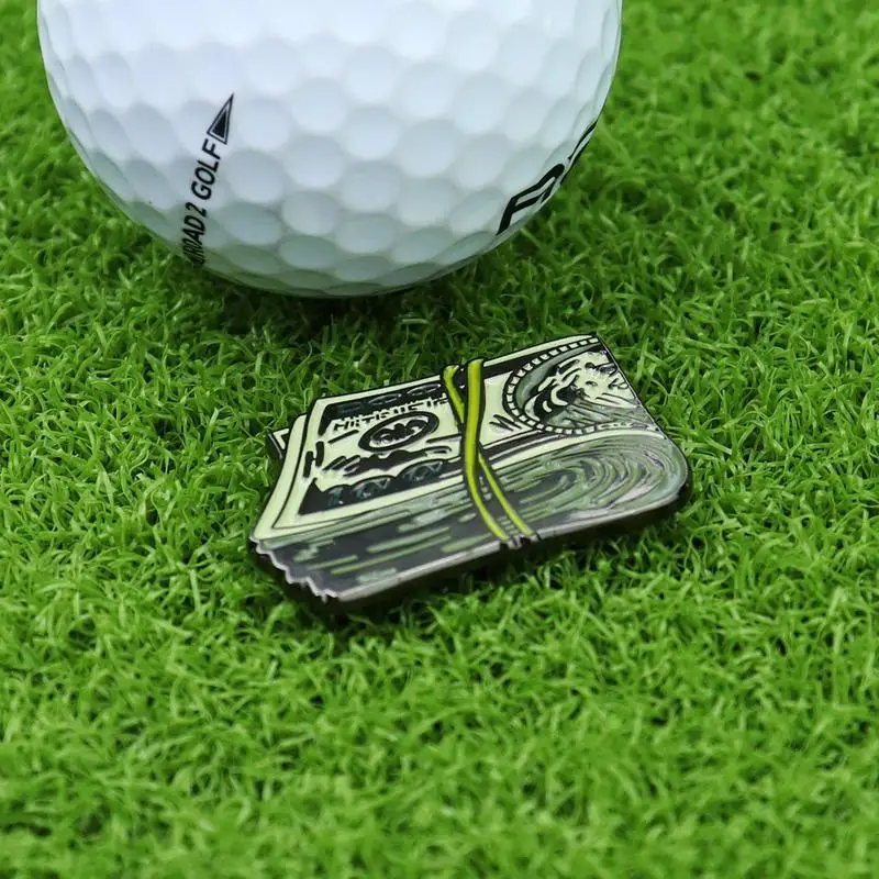 Dollars chein Golfball Mark mit magnetischen Golf Hut Clip einzigartige lustige Golf Marker Trainings hilfen für Jungen Mädchen Kinder Golfer