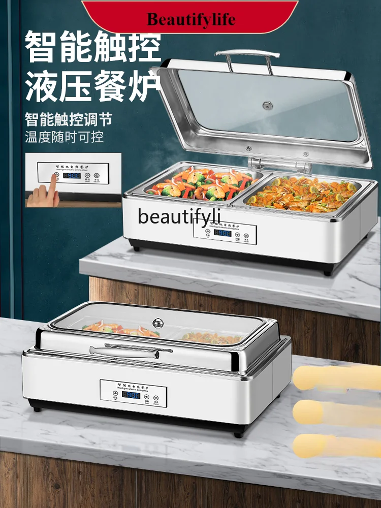

E132 Buffet Maintaining Furnace Fireless Cooker Commercial Hotel Buffet Breakfast Insulation Basin Stainless Steel