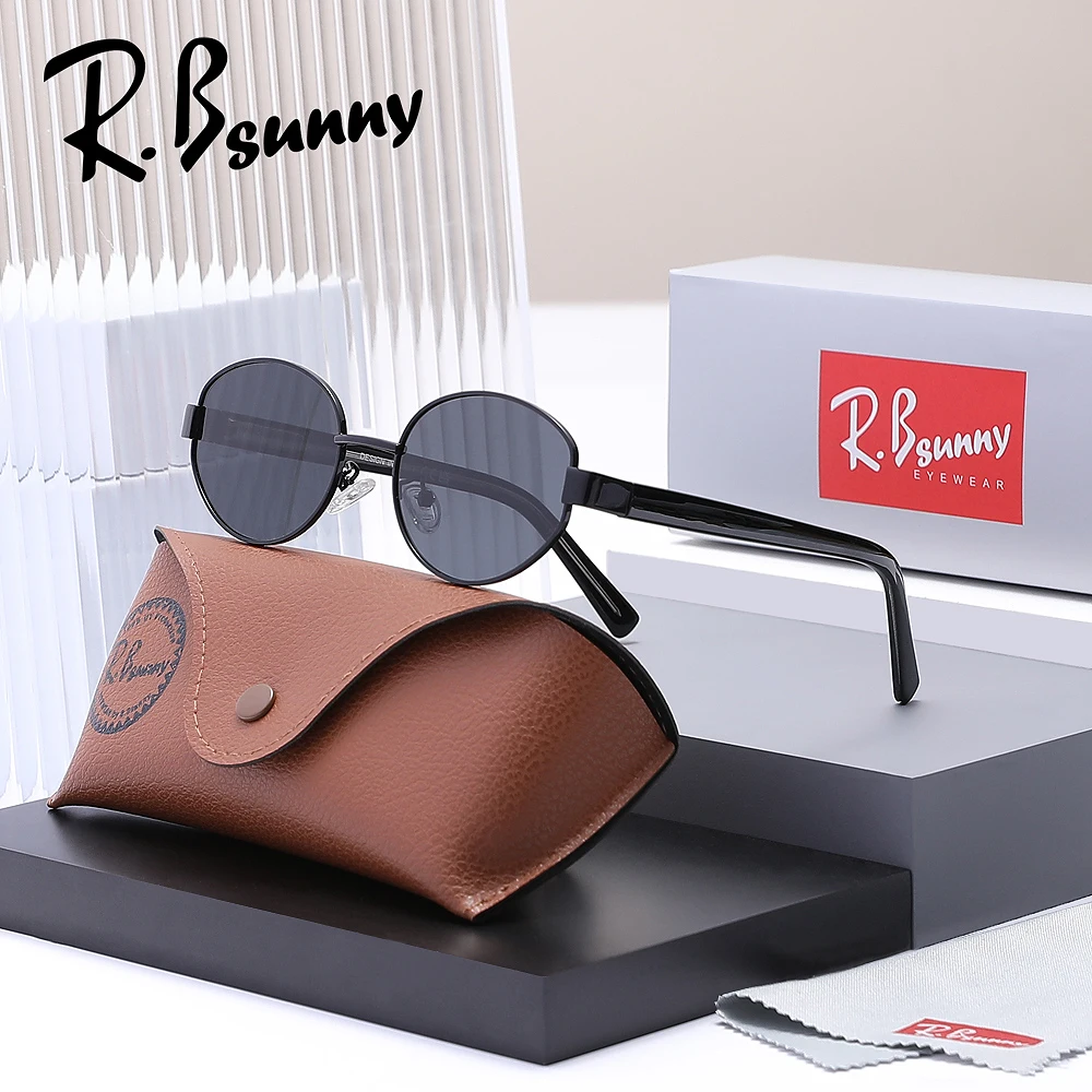 ラウンドレトロサングラス男性女性合金ヴィンテージフレーム偏光-uv400-ファッション運転ウォーキング眼鏡