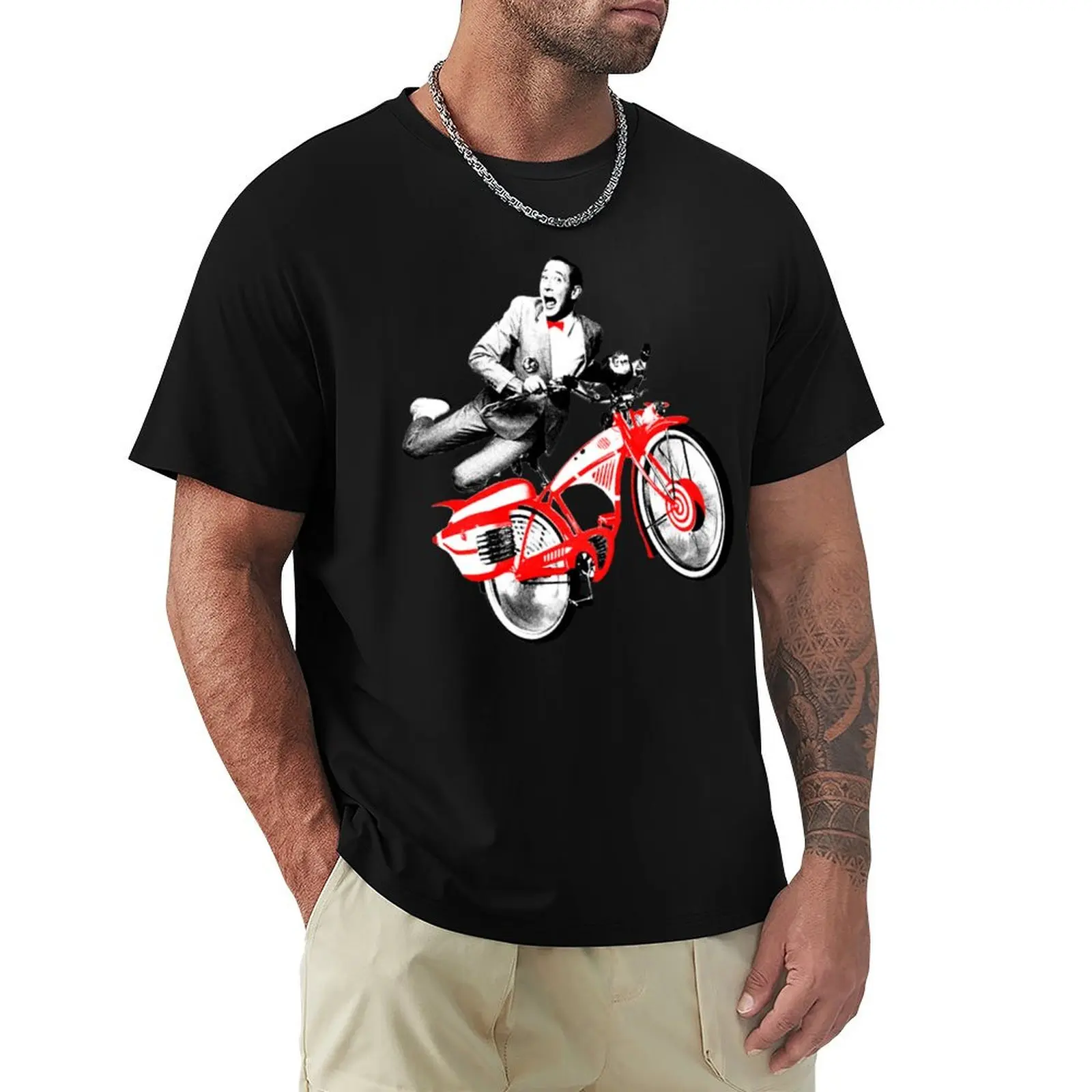 Pee Wee Herman - Pee Wee Herman's Big Adventure Bike T-Shirt funny t shirts cotton T-Shirt