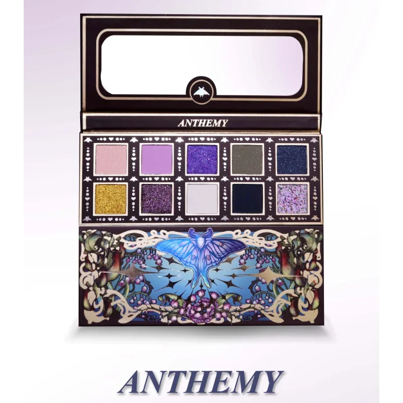 Anthemy Backlight Butterfly 10-color Matte Pearlscent Chameleon Eyeshadow Palette Waterproof Long-Lasting Metal Makeup Cosmetics