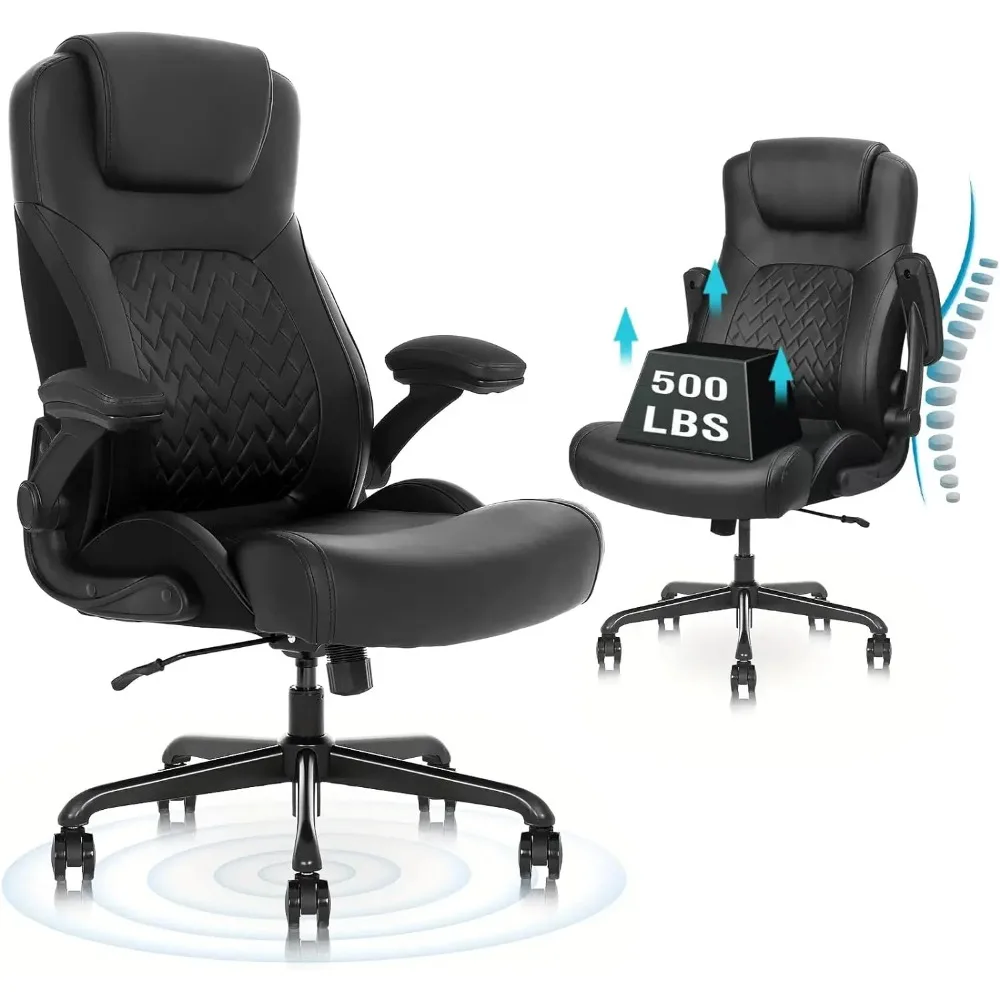 

Executive Ergonomic Office Chair - Big and Tall Offices Chairs for Heavy People, PU Leather Computer Desk Chairs, Office Chair