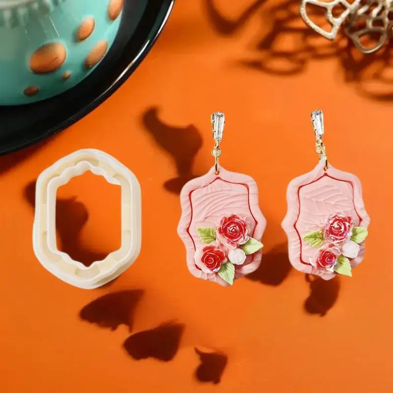 Frame Shape Polym Er Clay Cutters Embossing Clay Cutters For Earrings Jewelry Making DIY Hand Tools