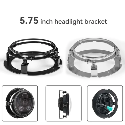 Kit de soporte de faro de 5,75 pulgadas, piezas de automóvil de motocicleta de 5 3/4 ""para faro Led redondo de 5,75""