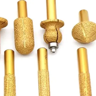 /1/2 /Inch /Shank Vacuum Brazed Diamond Router Bits For Granite Marble Stone For Edge Profiling Cutting Engraving Power Tool