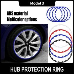 4x Car Hub protection ring Hub center cover For tesla model 3 2017-2021 tesla Anti Scratch Accessories Sticker Trim Decoration