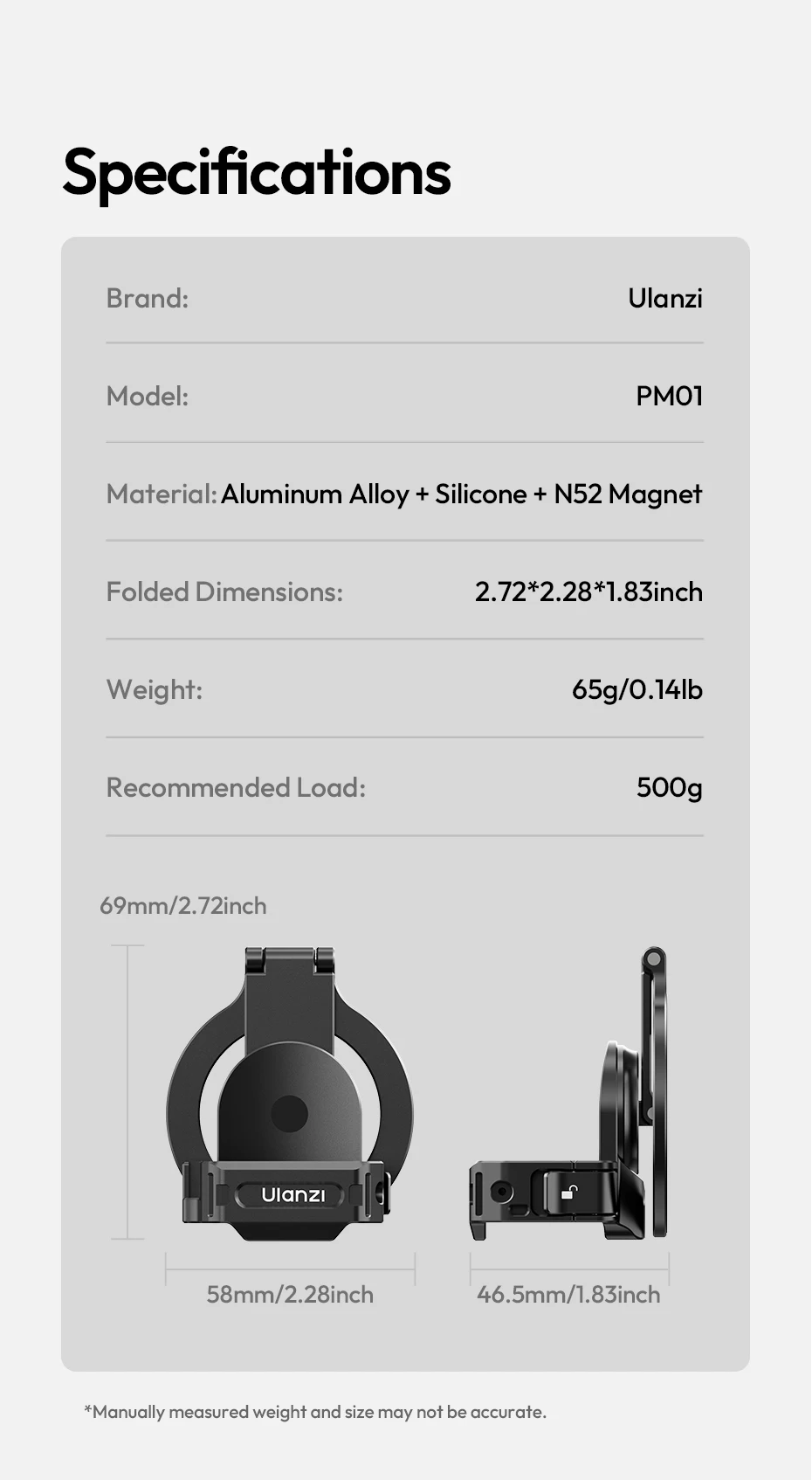 � Ulanzi PM01 Pocket 3 Magnetischer Erweiterungsadapter für Pocket3 Handyhalter für iPhone 16 15 14 13 Vlog Kit – Detail 15