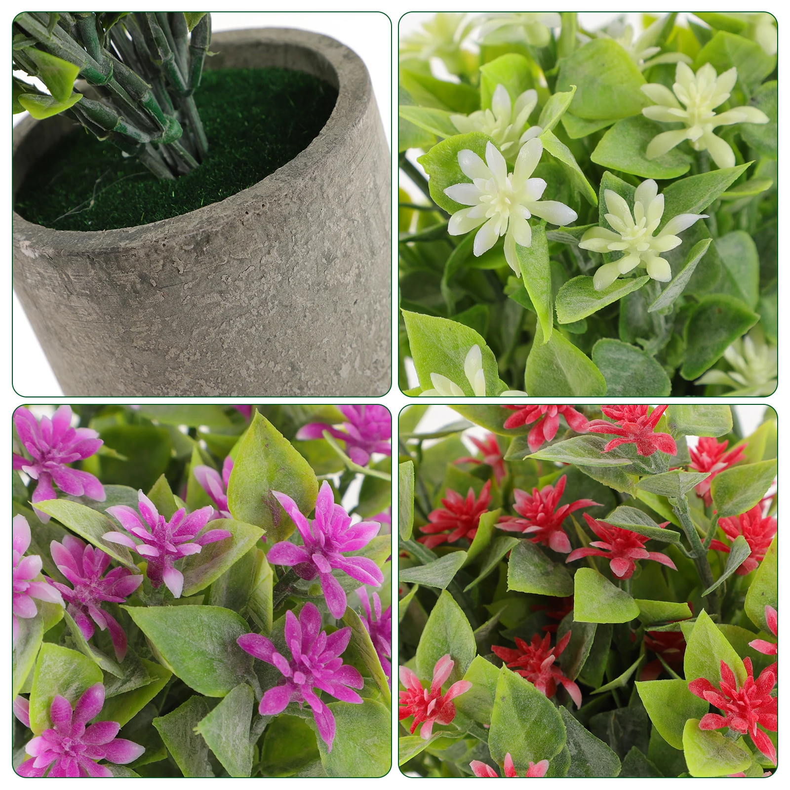 

3pcs Artificial Potted Plants Decor Simulation Green Plant Fake Bonsai Decoration Desktop Home Office Realistic Faux Bonsai For