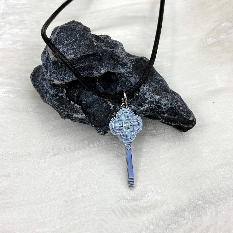 Movie KPop Saja Boys Cosplay Necklace Metal Light Stick Leather Strap Clavicle Chain Couple Choker Jewelry Accessories