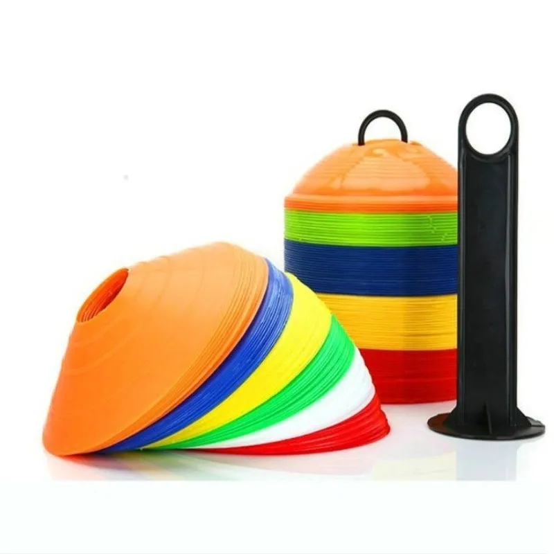 10pcs Cone Set Football Training Equipment for Kid Pro Disc Cones Agility Exercise Obstacles Avoiding Sport Training Accessories