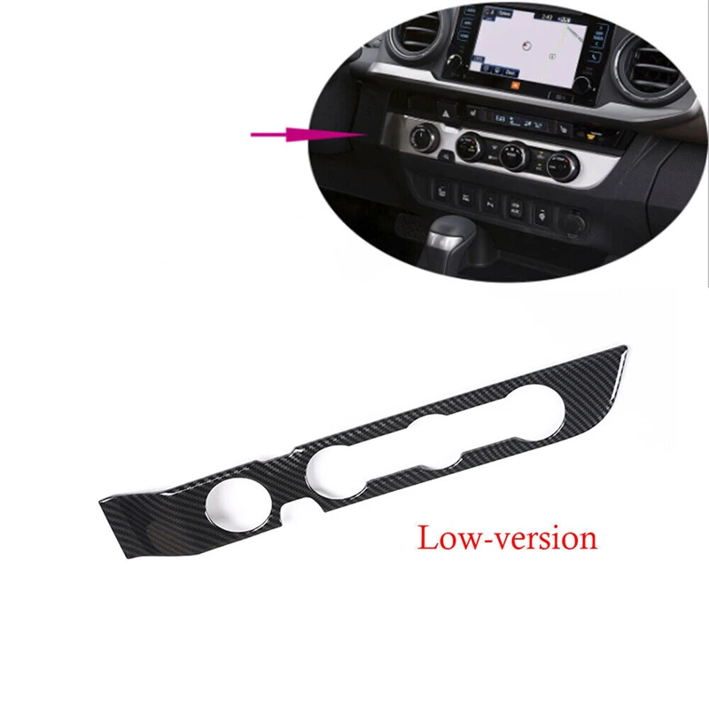 

Carbon Fiber ABS Air Condition Adjust Button Cover For Toyota Tacoma 2016-2020 Low Car Accessories