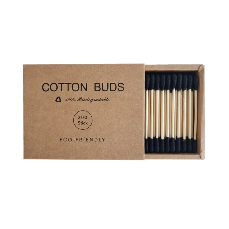 200PCS/Box Double Head Cotton Swab Women Makeup Cotton Bamboo Sticks Ears Cleaning Health Care Cleaning Tool