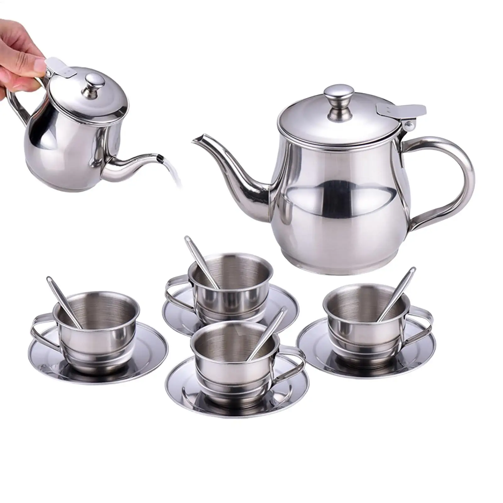 

Tea Pot Sets Stainless Steel Strainer Oiler Household Leak-Proof Pot Pour Oil Bottle Kitchen Supplies Oil Cans Seasoning Jars