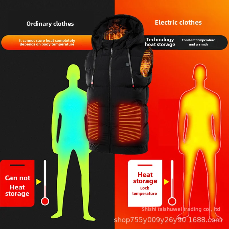 

Зимний новый умный самонагревающийся жилет с постоянной температурой, жилет с капюшоном и электроподогревом Zone 9, мужской терможилет