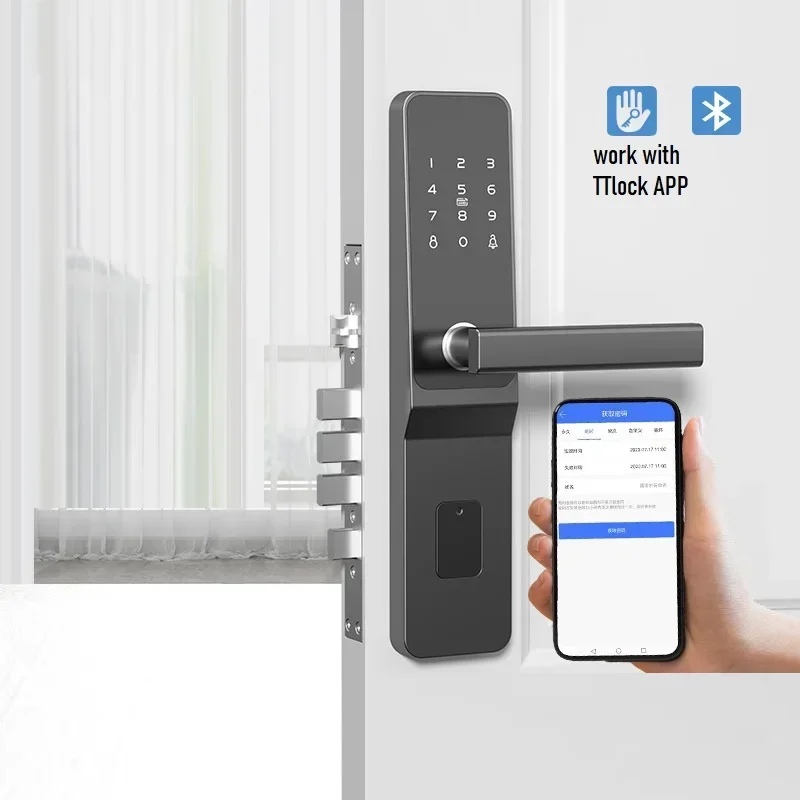 

TTlock Smart Door Lock Homestay Apartment Password Anti-theft Electronic Door Lock IC Card APP Remote Unlock Password Lock