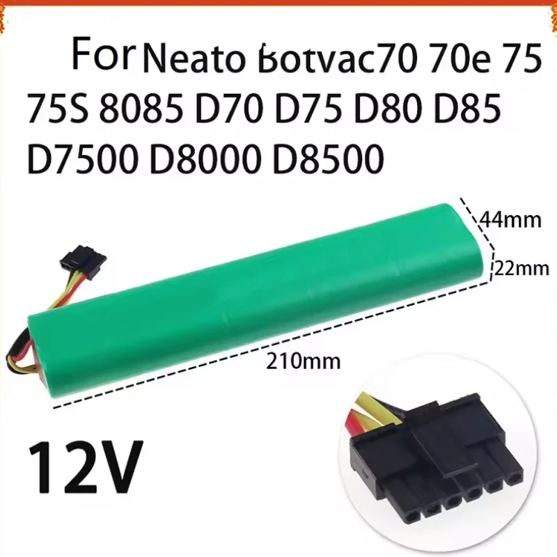 12V 8000mAh-3500mAh D7000/D7500/D8000/D8500 d75 D80 D85 70e 75 80 85 D865 Vweeper Robot Battery NI-CD/MH