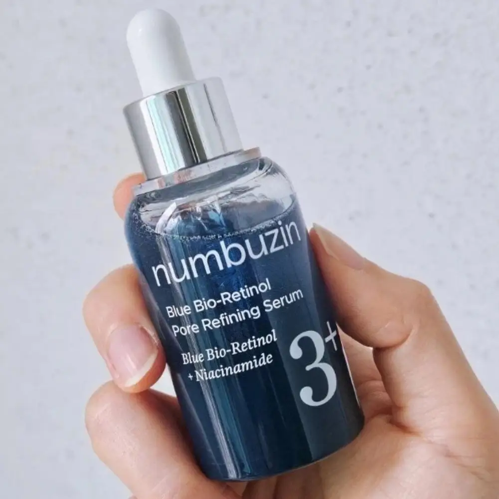 Numbuzin No.3 Blue Bio-Retinol Serum 30ml - 10% Niacinamide Pore Refining, Tightening, Dark Spot & Fine Line Care for Beginners
