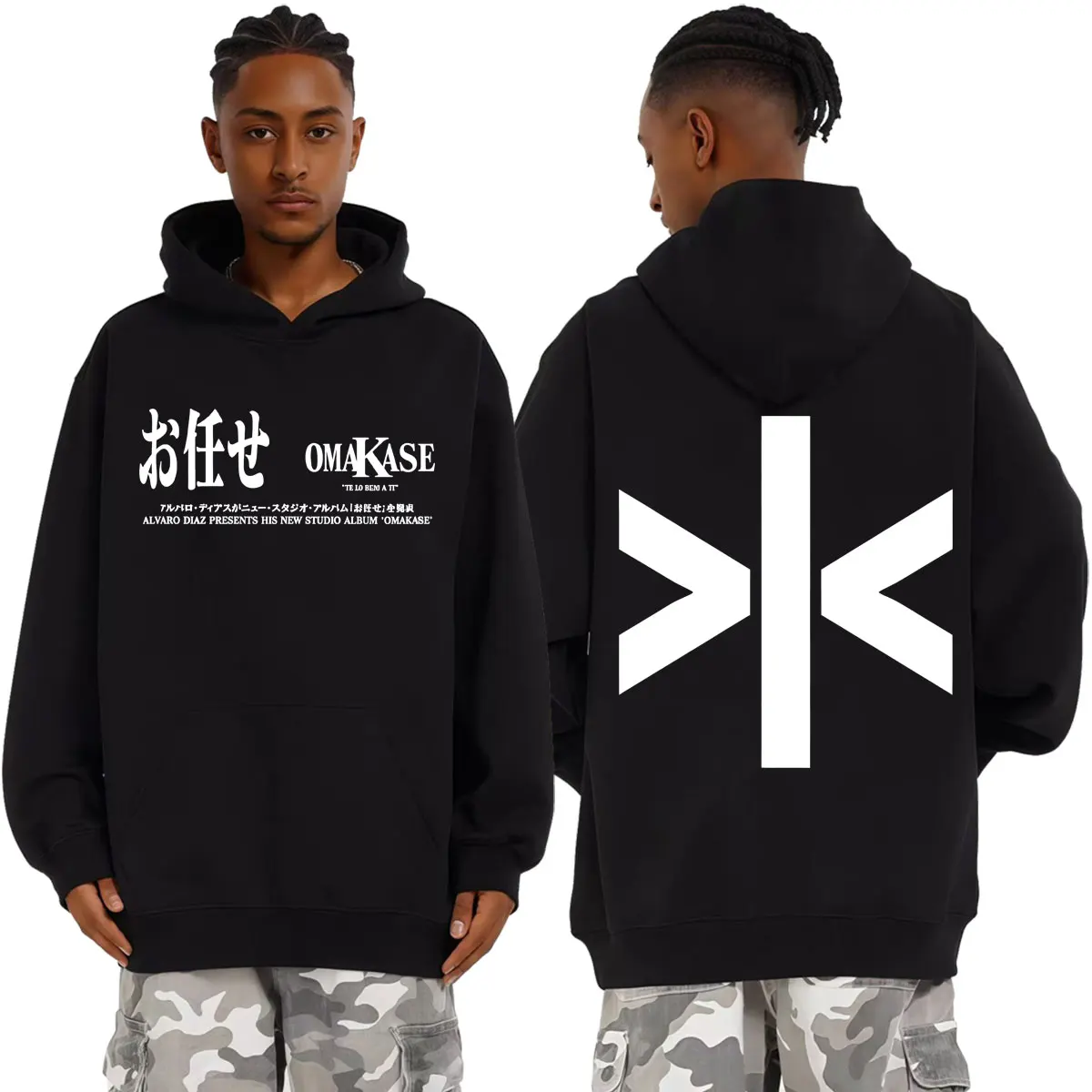 Alvaro Diaz Presents His New Studio Album Omakase Sweatshirt Men's Harajuku Hip Hop Street Hoodies Casual High Quality Pullovers
