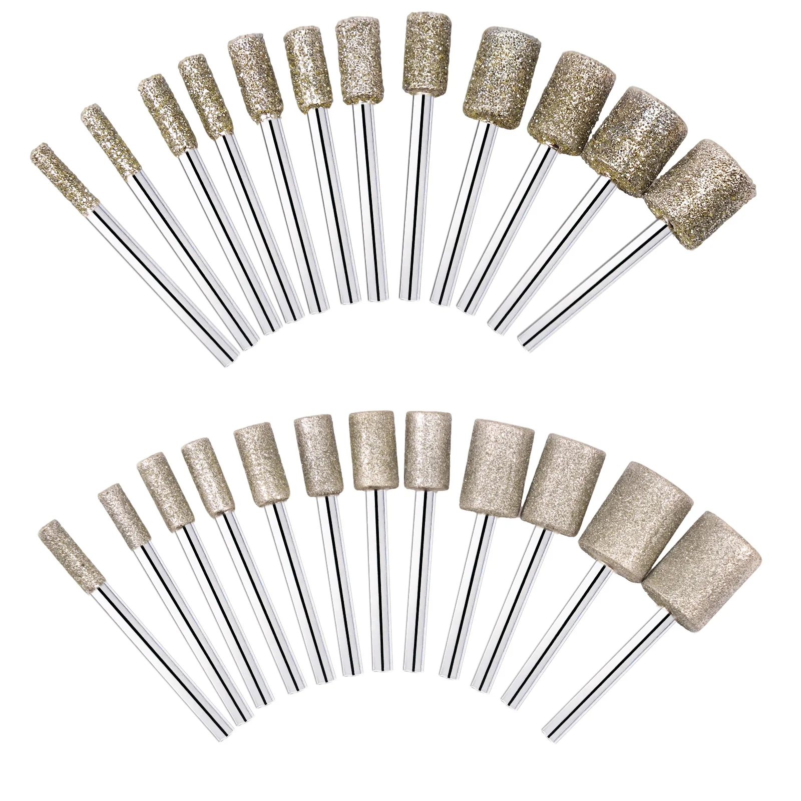 

24Pcs Stone Carving Set Diamond Drill Grinding Bit Diamond File Sanding Set Stone Carving Rotary Tools Polishing Kits for Stone