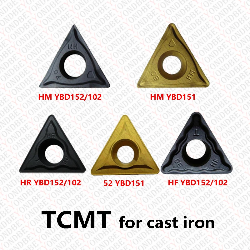 TCMT TCMT090204 TCMT110204 TCMT110208 TCMT16T304 TCMT16T308-HM-HF-HR-52 YBD152 YBD102 YBD151 Carbide Inserts for Cast Iron