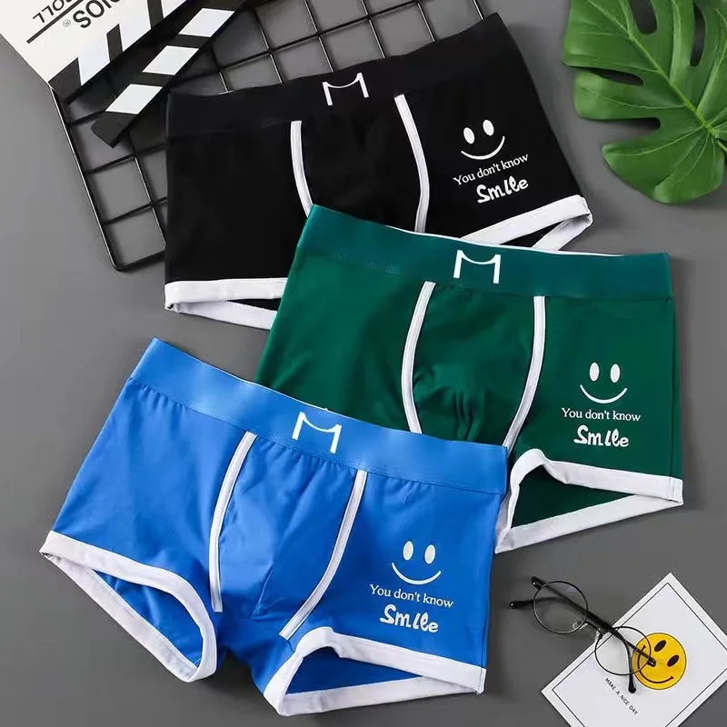 Boxers Men Underpants Printed Male Underwear For Men Boxer Shorts Breathable Men\'s Panties Sports Youth BoxerShorts