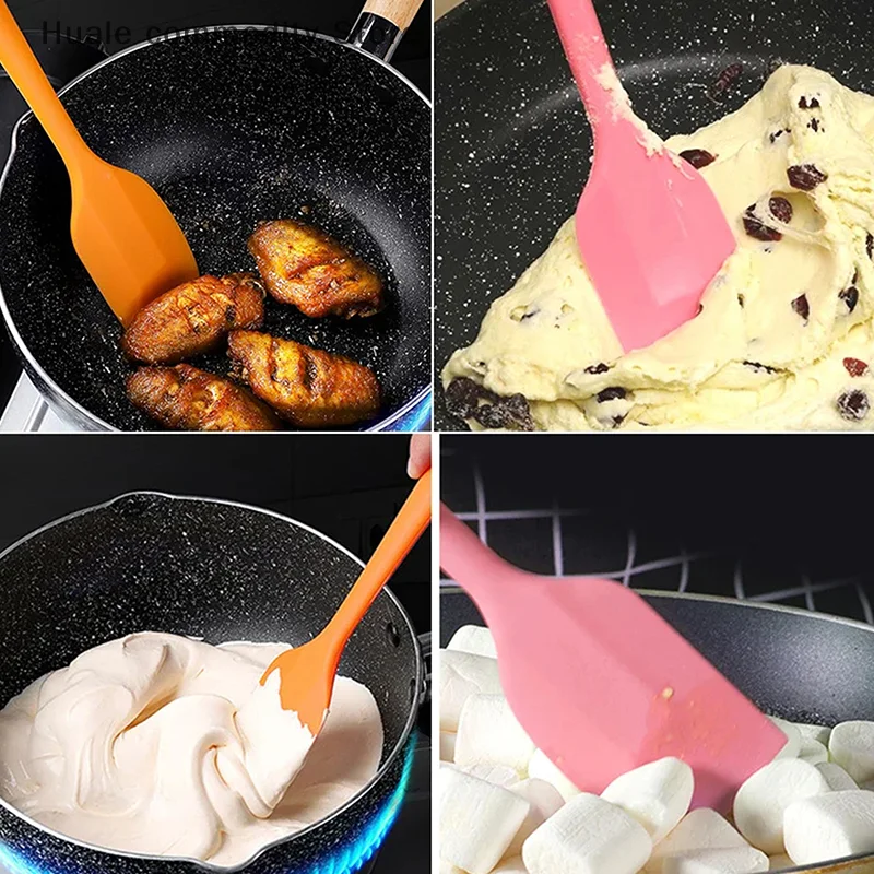 Spatula Krim Silikon Spatula Anti Lengket Tahan Panas Sempurna untuk Memasak Memanggang & Mengaduk Alat Dapur Kue DIY Aman untuk Makanan