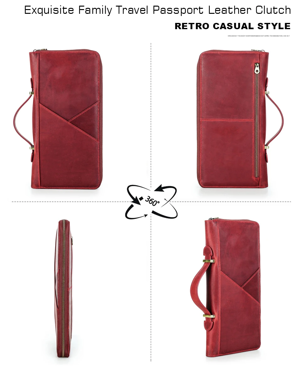 Reisepass-Etui, Familien-Reisepass-Halter, Dokumenten-Organizer, Kartenhalter, Clutch, RFID-Schutz, Diebstahlschutz, Verlustschutz – Detail 14
