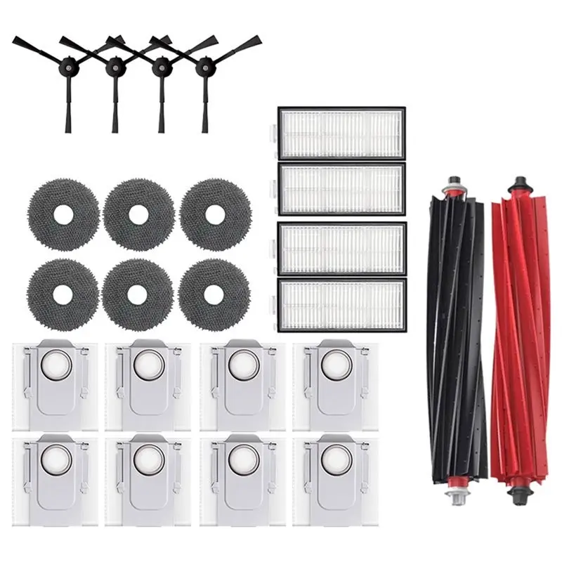 B51CNEW! Main Side Brush Hepa Filter Mop Cloths Dust Bag For Roborock Qrevo Master/Qrevo Slim Robot Vacuum Cleaner Replacement P