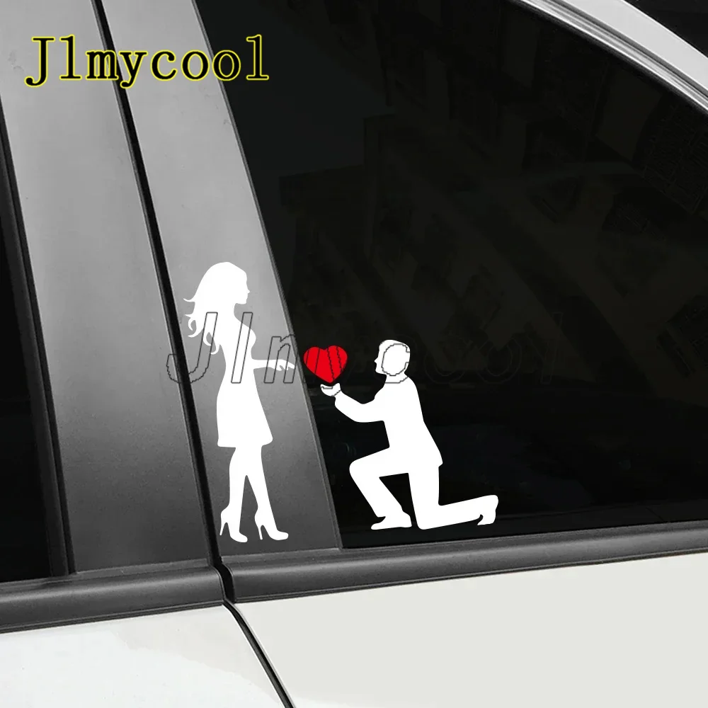 Car sticker Love Couple Propose Romantic Proposal Sticker Creative Body Door Auto Side Glass Waterproof Motorcycle Decal Refit