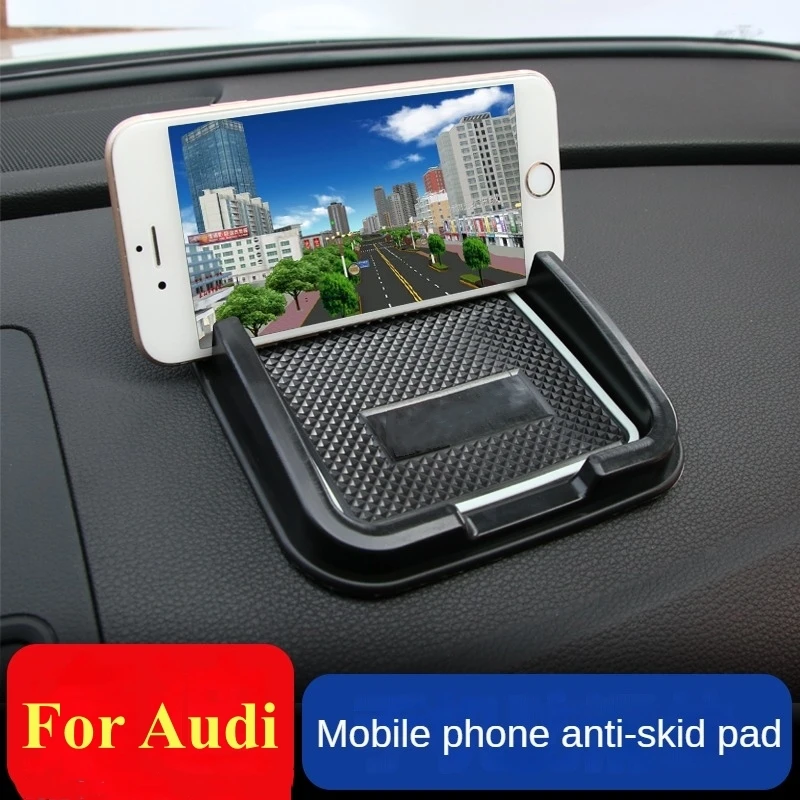 

Для Audi автомобильный противоскользящий коврик с держателем для телефона внутренняя панель приборной панели нескользящий силиконовый коврик с логотипом