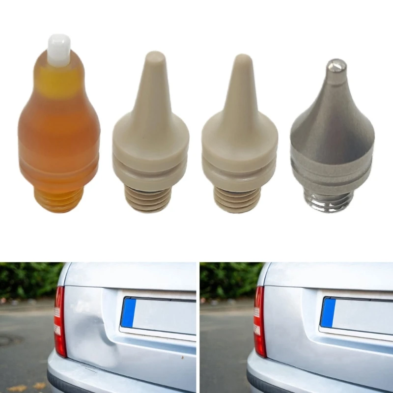 H3CE 4pcs Repair Tapping Head Car Dents Repair Leveling Pen Head Car Body Dents Removal Tool Accessory Dents Repair Hammer Tip