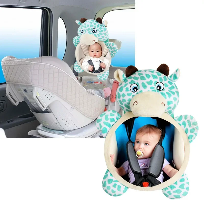 Black White View Back Seat Mirror Baby Car Mirror Safety Seat Headrest Rearview Mirror Baby Facing Rear Ward Car Kids Monitor