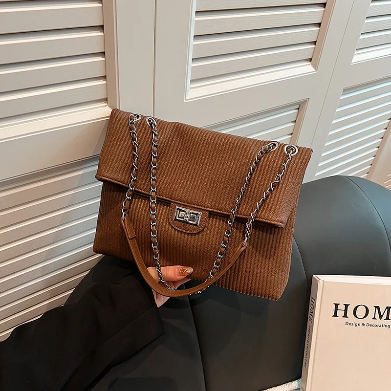 

Женская замшевая кожаная сумка в стиле ретро с цепочками, винтажная стеганая сумка на ремне, новые модные роскошные дизайнерские сумки для женщин